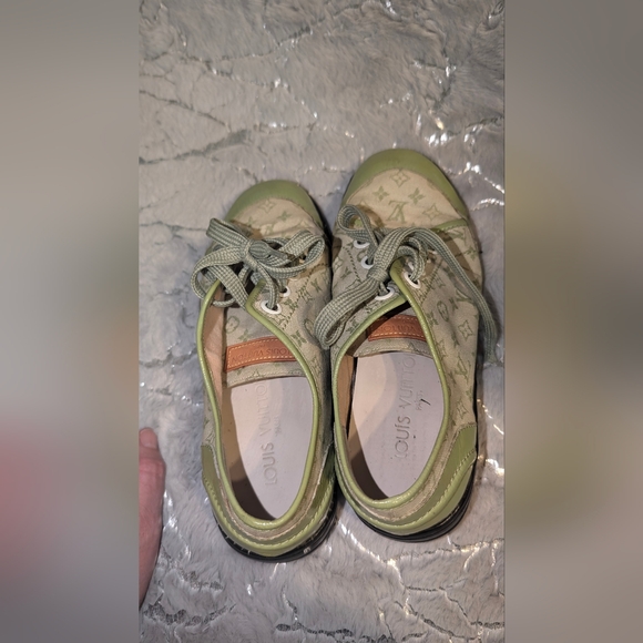 Louis Vuitton Green Shoes Resoled 36.5 COA - Picture 3 of 10